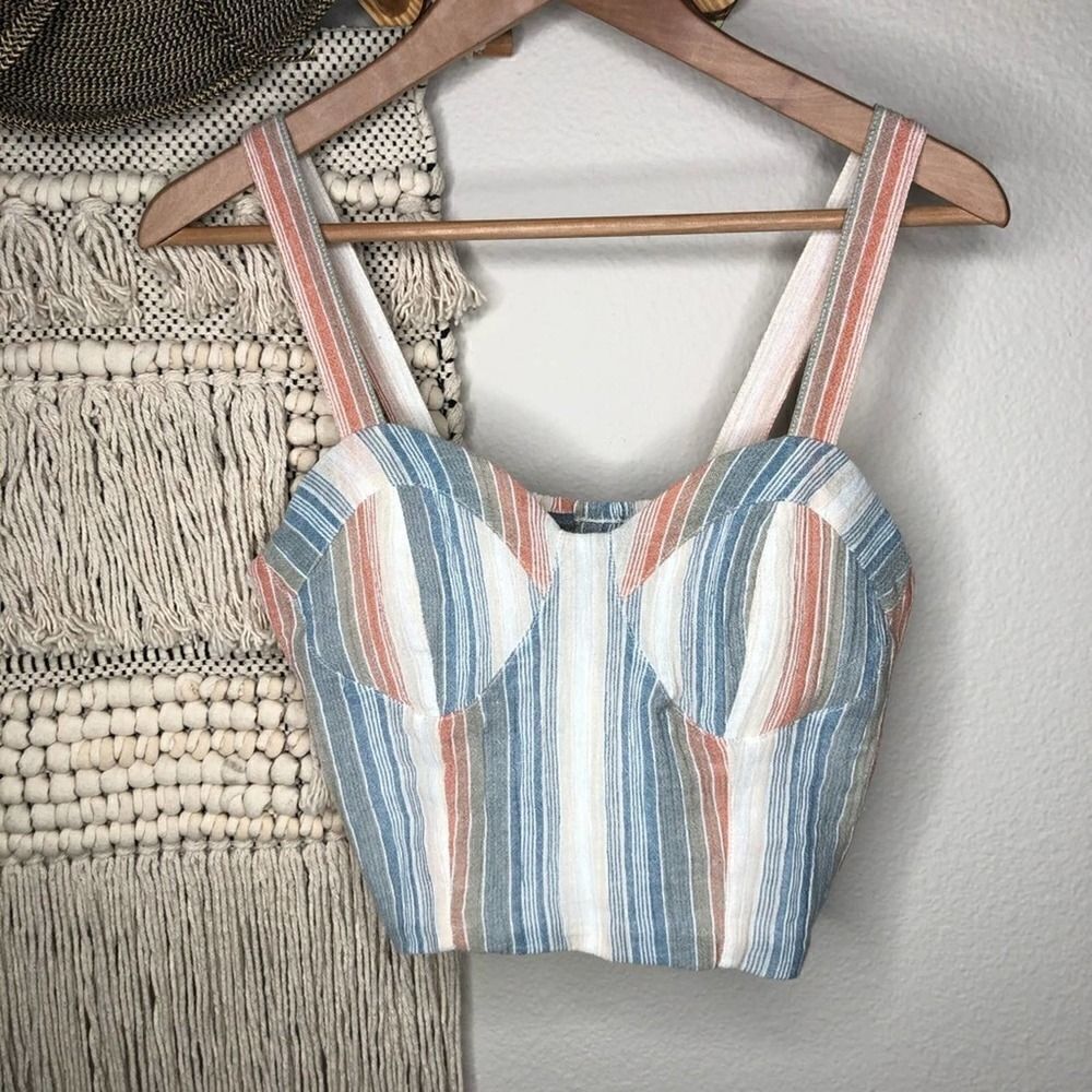 Charlotte Russe Striped Crop Top Small